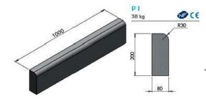 Profil bordure P1 béton Alkern