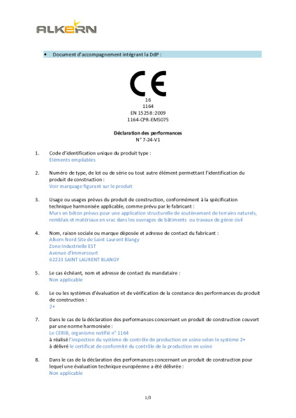 DOP n°7-24 – Murs empilables – Usine St Laurent Blangy